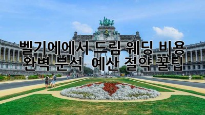벨기에에서 드림 웨딩: 비용 완벽 분석 & 예산 절약 꿀팁 ✨